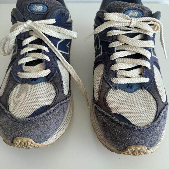 New Balance 2002R Shoes Men 9.5 Suede Blue Tan Distressed Chunky Sneaker M2002RG main image 12